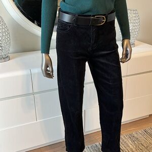 LOFT Outlet Black Velvet Slacks size 4-worn/washed ONCE